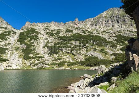 Landscape with Left Kralev Dvor pass and Samodivski lakes, Pirin Mountain, Bulgaria