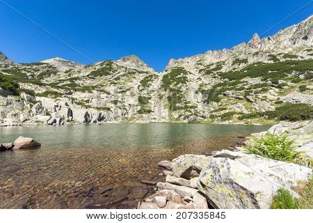 Landscape with Left Kralev Dvor pass and Samodivski lakes, Pirin Mountain, Bulgaria