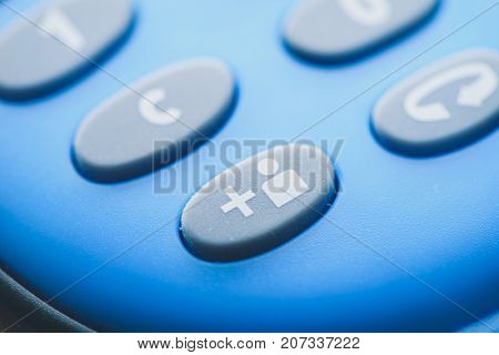 Close up Detail of a Calculator Keyboard,  Selective Focus on the Numbers on Keyboard