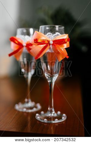 Wedding Glasses With A Bow