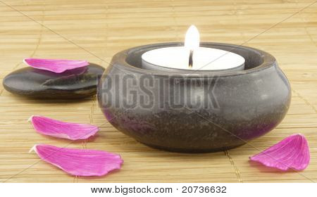 キャンドル ピンク色の花弁