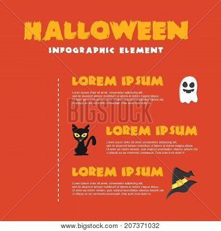 Vector Art Halloween Infographic Style Collection Stock
