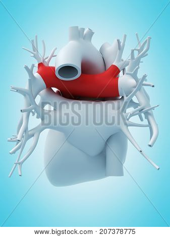 3d rendered medically accurate illustration of left atrium