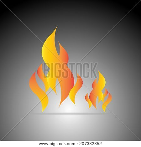 Design fire flame element on dark background stock vector
