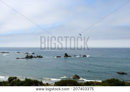 Beautiful Seascape Along The Pacific Coast, California, Usa