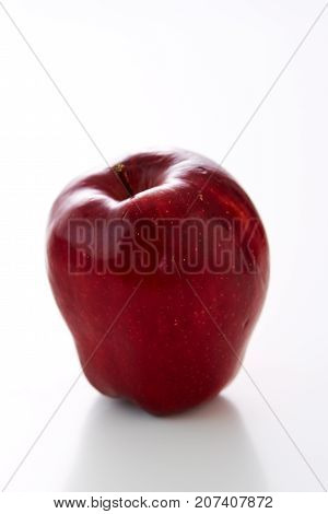 Red Apple On White Background