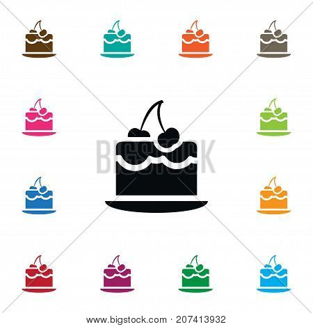 Patisserie Vector Element Can Be Used For Cake, Patisserie, Dessert Design Concept.  Isolated Cake Icon.