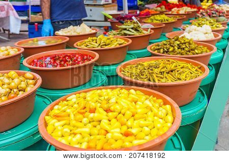The Fragrant Pickles In Antalya Market