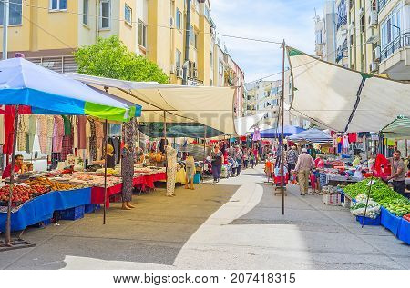 The Long Row Of Muratpasa Market