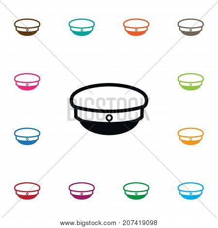 Seaman Vector Element Can Be Used For Captain, Hat, Seaman Design Concept.  Isolated Header Icon.