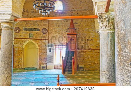 In Grand Mosque (yivliminare) Of Antalya