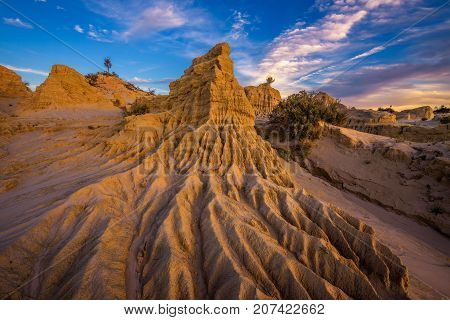 Formations in outback desert of New South Wales in Australia