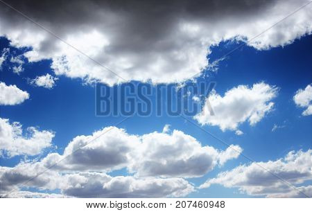 Blue sky with clouds at Johhannesburg South Africa