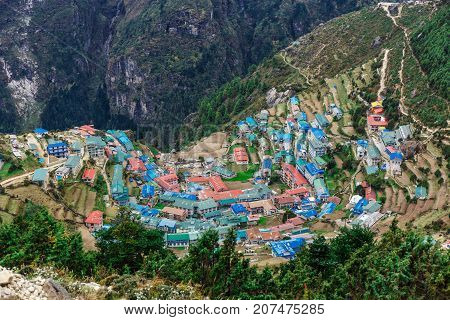 City in the Himalayas at a height of 3440
