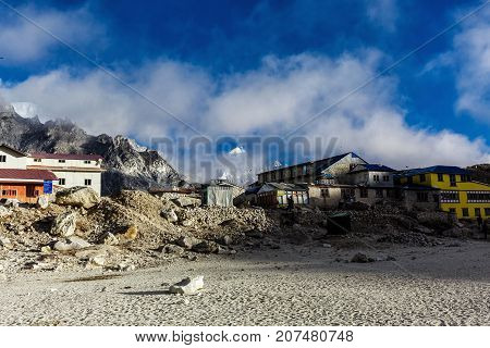City in the Himalayas at a height of 5164
