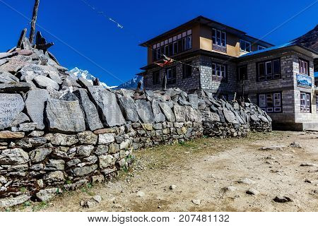 City in the mountains of the Himalayas