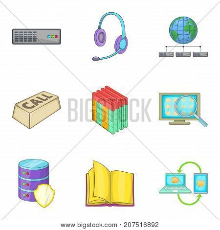Business career icons set. Cartoon set of 9 business career vector icons for web isolated on white background