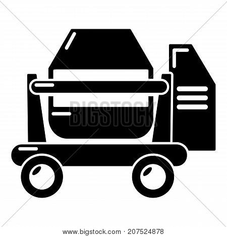 Concrete mixer icon. Simple illustration of concrete mixer vector icon for web