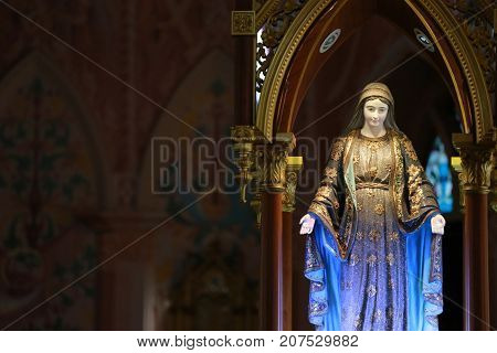 Blessed Virgin Mary Statue in the christ church.