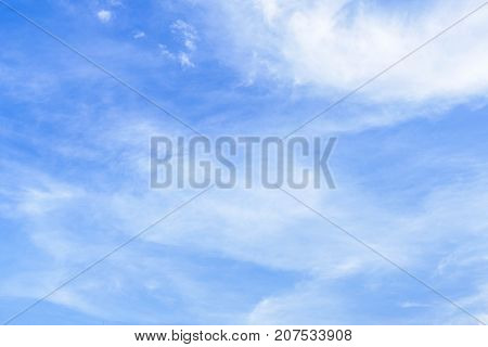 White clouds in the blue sky