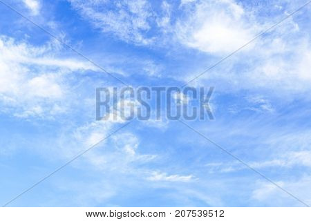 White clouds in the blue sky