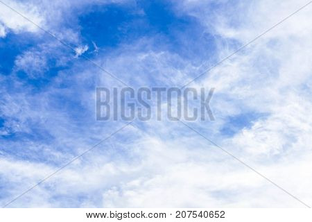 White clouds in the blue sky