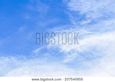 White clouds in the blue sky