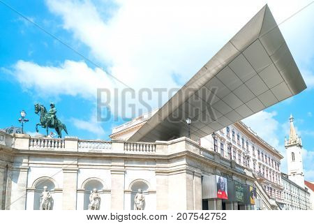 Vienna Austria - August 6 2016: The Albertina monumental complex