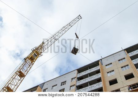 Tower Crane Lifts Cargo