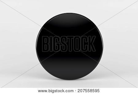 Black shpere isolated on white background. 3 d rendering