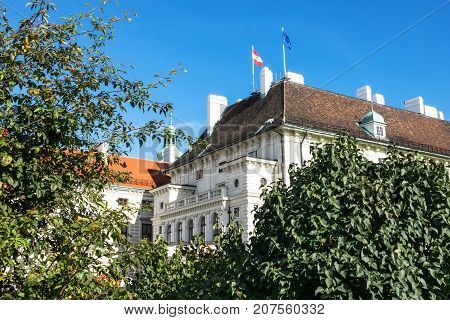 Presidents Office Austria historic building Leopoldine Wing of Hofburg Complex