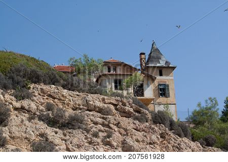 abandoned administrative building in Limenaria on Thasos