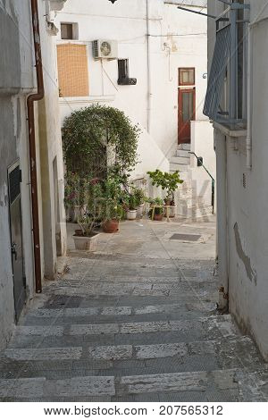 Characteristic alleyway of Castellaneta. Puglia. Southern Italy.