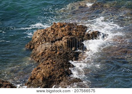 rocks by the sea on the island of Thassos