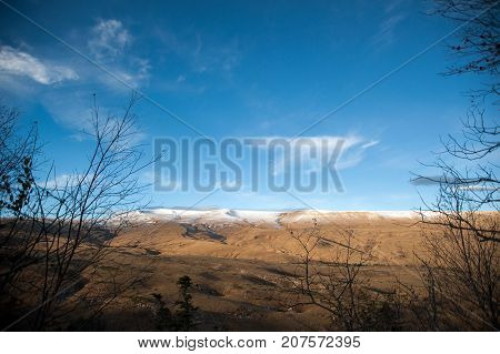 View of the Lago Naki plateau at the winter