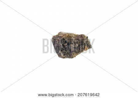 Labradorite From Madagaskar Isolated On White