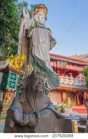 Colorful God Statues Are Located At The Repulse Bay Is A Quaint Taoist Temple Which Is Popular For I