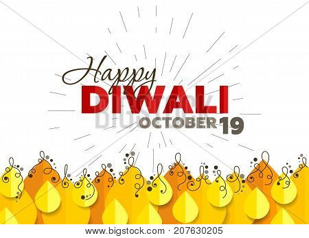 Vector background With Abstract Candlesticks for Diwali