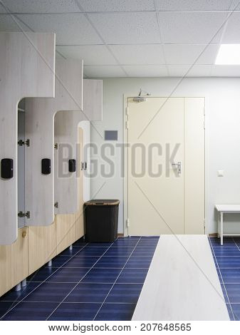 Interior of a cloakroom