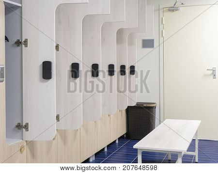 Interior of a cloakroom