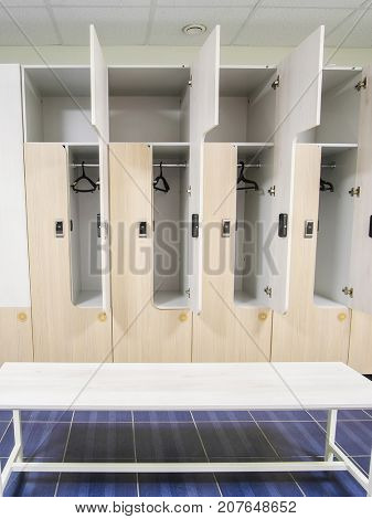 Interior of a cloakroom