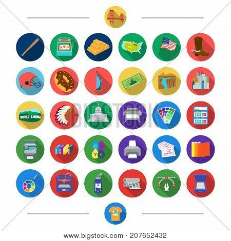 Plumbing, America, tourism and other  icon in cartoon style. Shirt, equipment, technique icons in set collection.