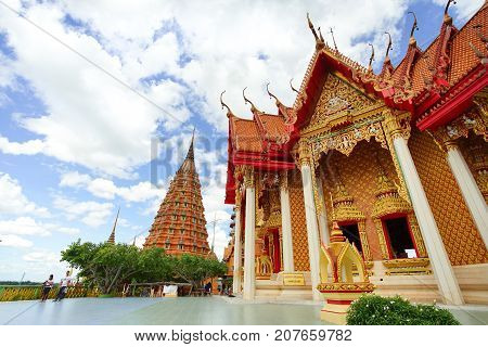 KANCHANABURI THAILAND - July 7 2017: Wat Tham Sua is the most beautiful temple in Kanchanaburi Thailand. July 7 2017