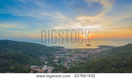 Sunset Above The Way To Kata Karon Beach.