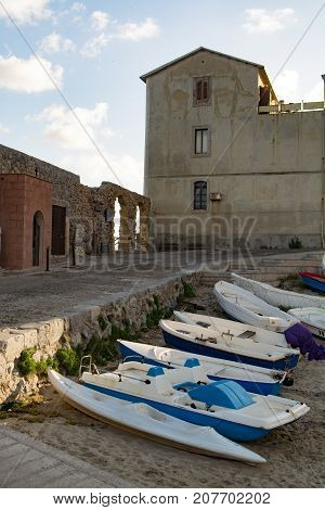 Touristic And Vacation Pearl Of Sicily, Small Town Of Cefalu, Sicily, South Italy
