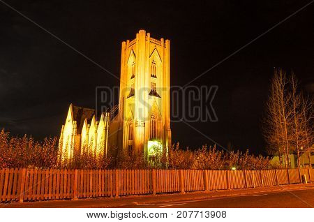 The Catholic church in city of Reykjavik Iceland