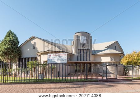 UPINGTON SOUTH AFRICA - JULY 6 2017: The Lofoord Church of the Apostolic Faith Mission in Upington in the Northern Cape Province