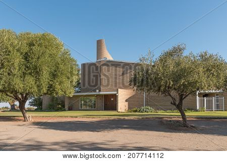 UPINGTON SOUTH AFRICA - JULY 6 2017: The Dutch Reformed Church Upington-West in Upington in the Northern Cape Province