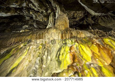 Inside Of A Beautiful Colourful Cave
