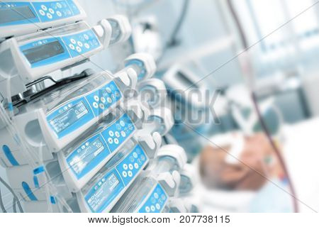 Comatose patient in the critical care unit.